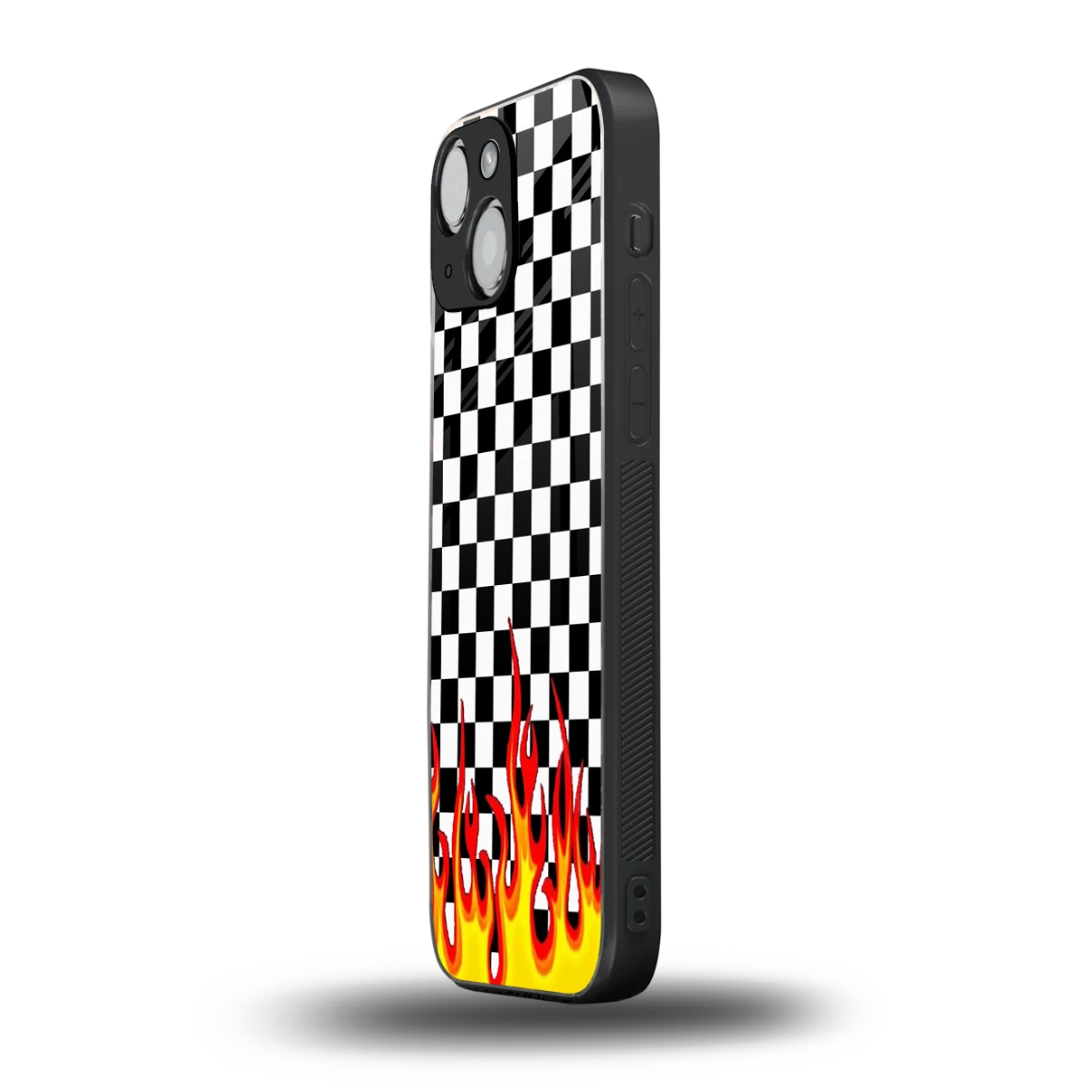 Check Fire iphone 13 mini mobile cover | shockproof glass phone case