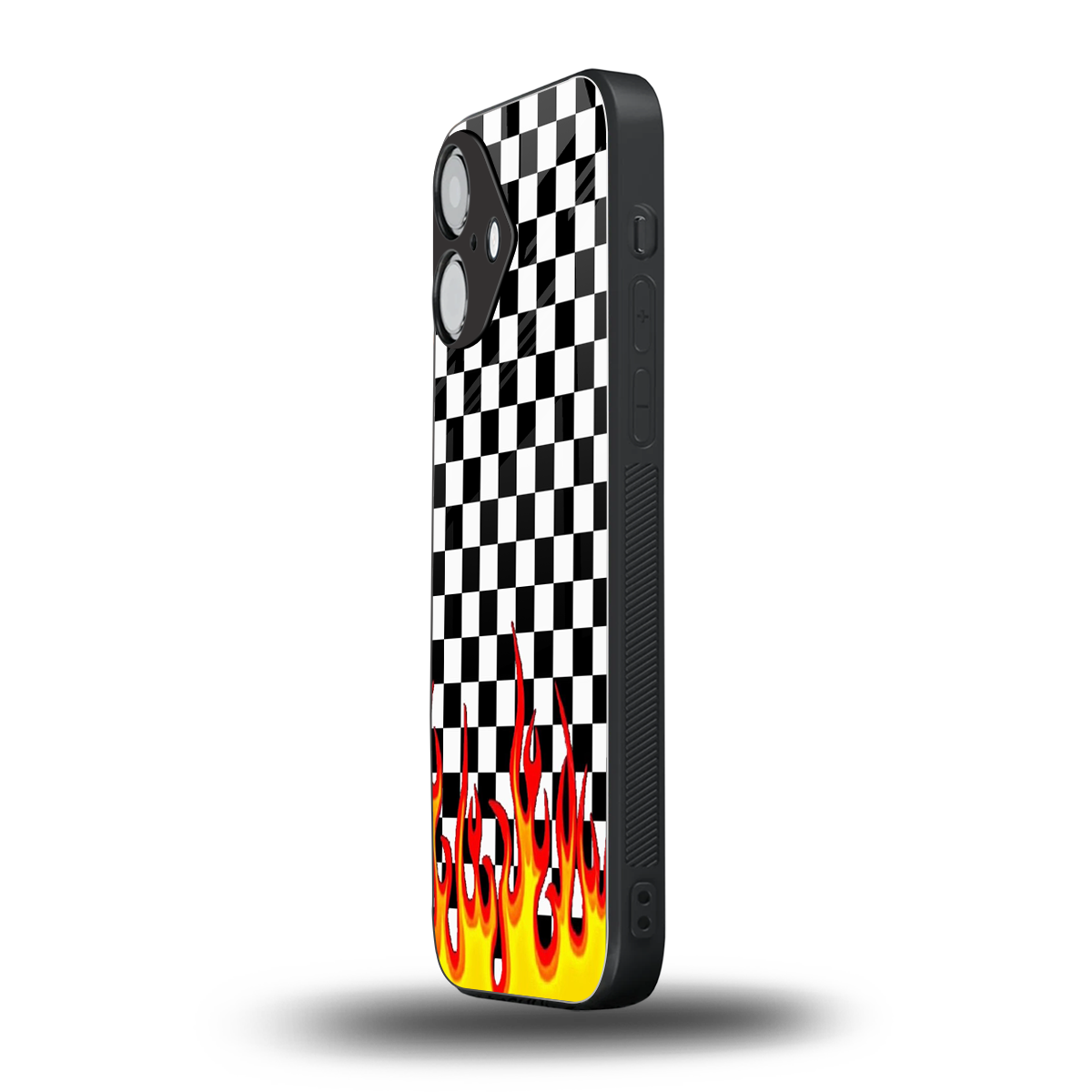 Check Fire iPhone 16 mobile cover | shockproof glass phone case