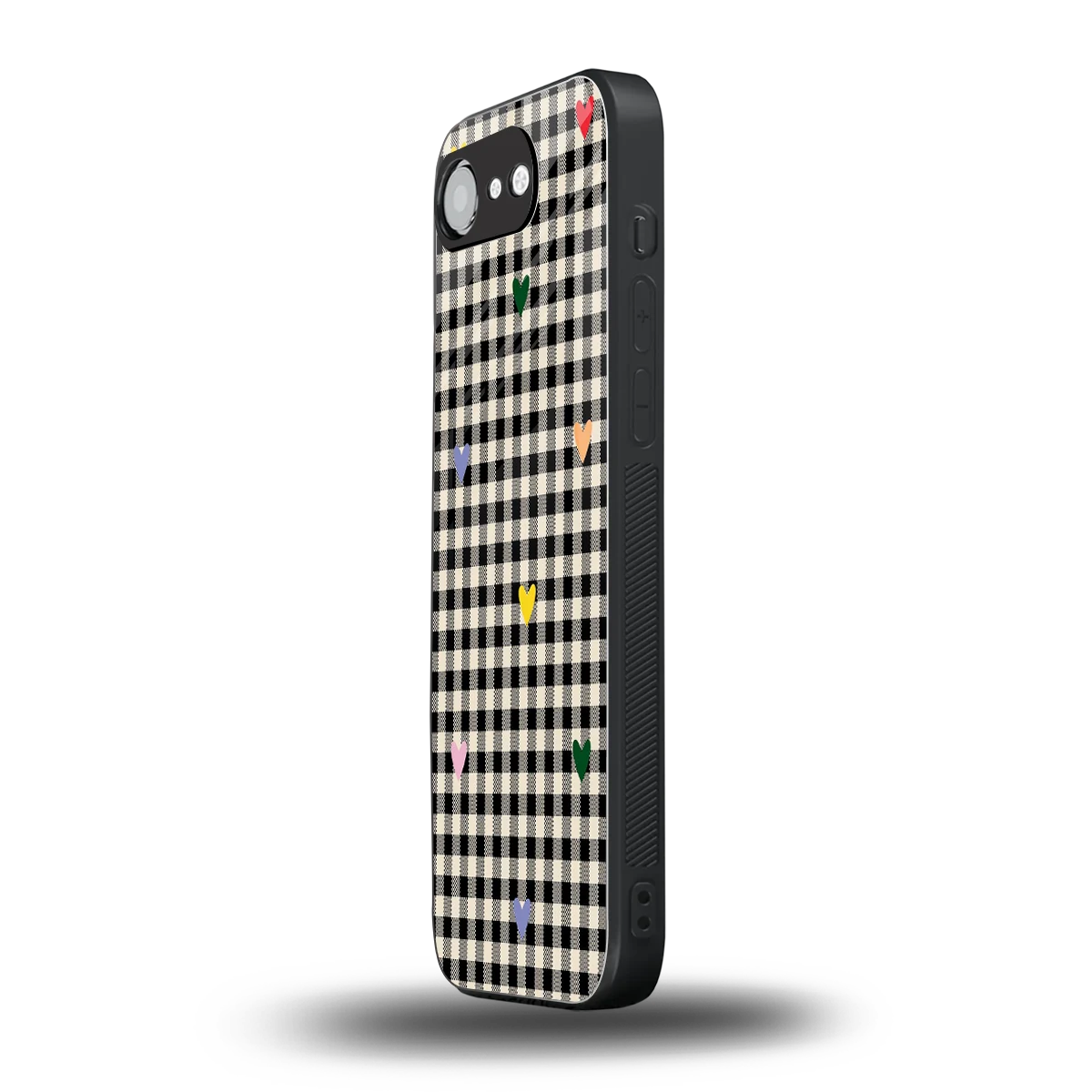 Checkered Love iphone 16e mobile cover | shockproof glass phone case