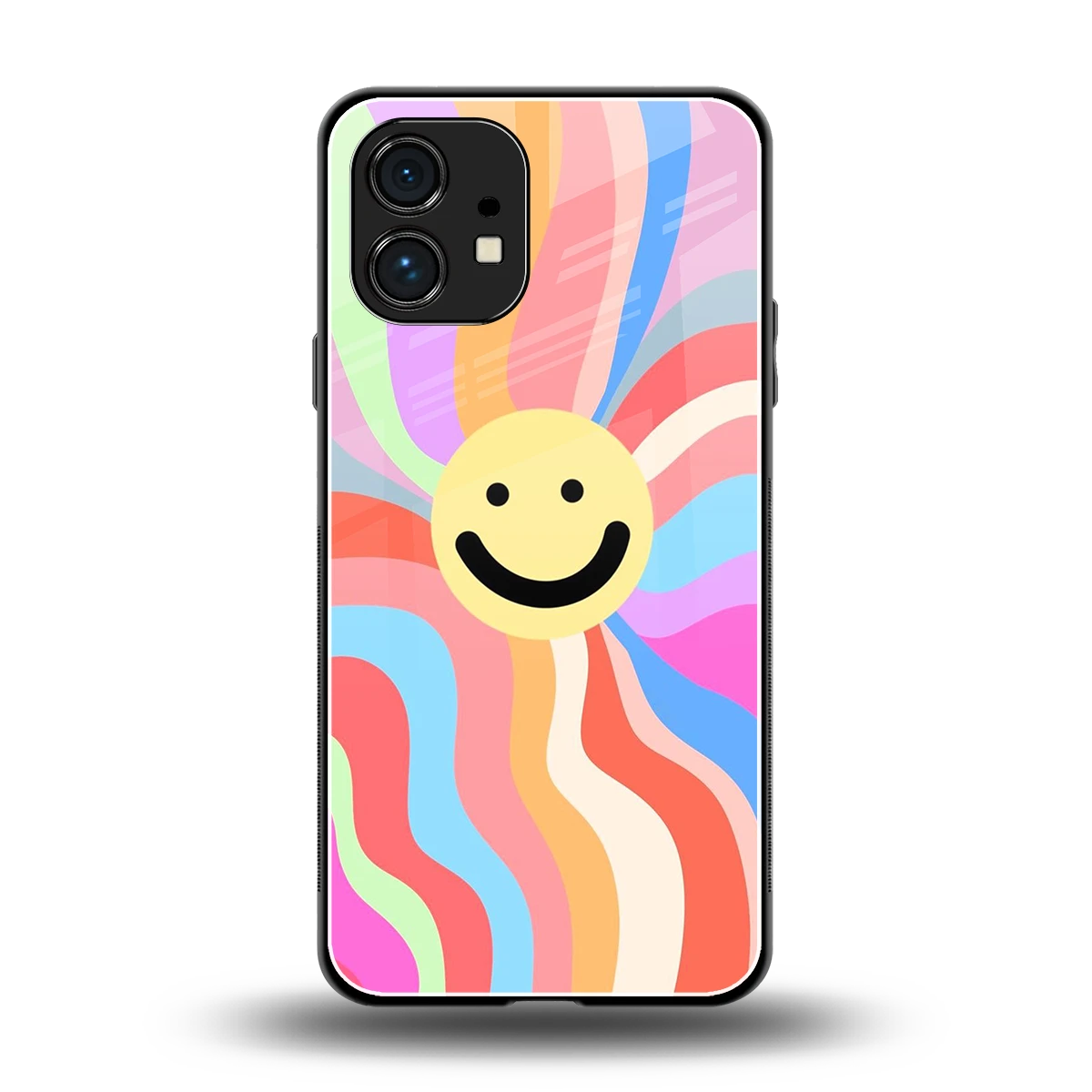 Cheerful Smiley back phone cover | glass case for nothing phone 1
