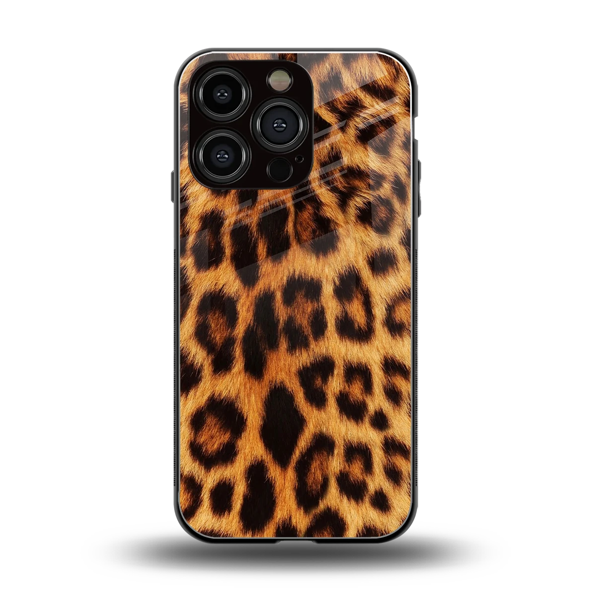 Cheetah Fur back phone cover | glass case for iphone 16 pro