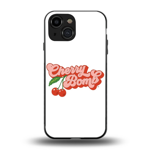 Cherry Bomb back phone cover | glass case for iphone 13 mini