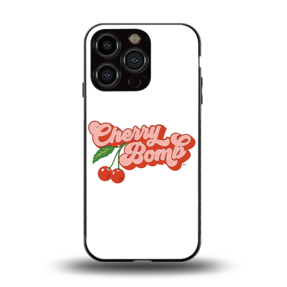 Cherry Bomb back phone cover | glass case for iphone 16 pro
