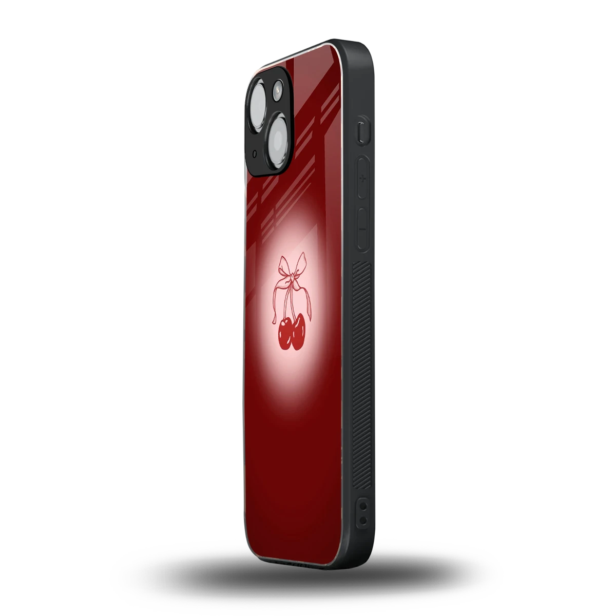 Cherry Bow iphone 13 mini mobile cover | shockproof glass phone case