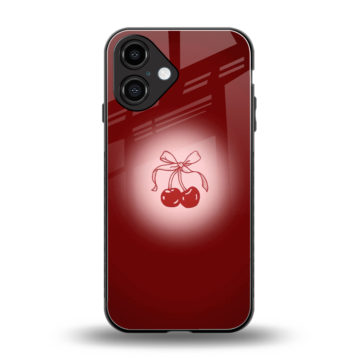 Cherry Bow Phone Case for Iphone 16 | Glass Case