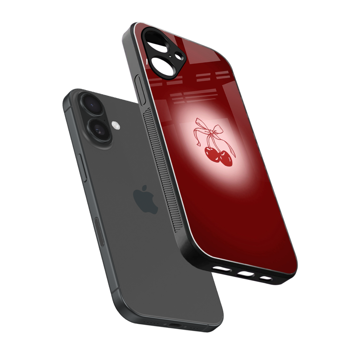 Cherry Bow Phone Case for Iphone 16 | Glass Case