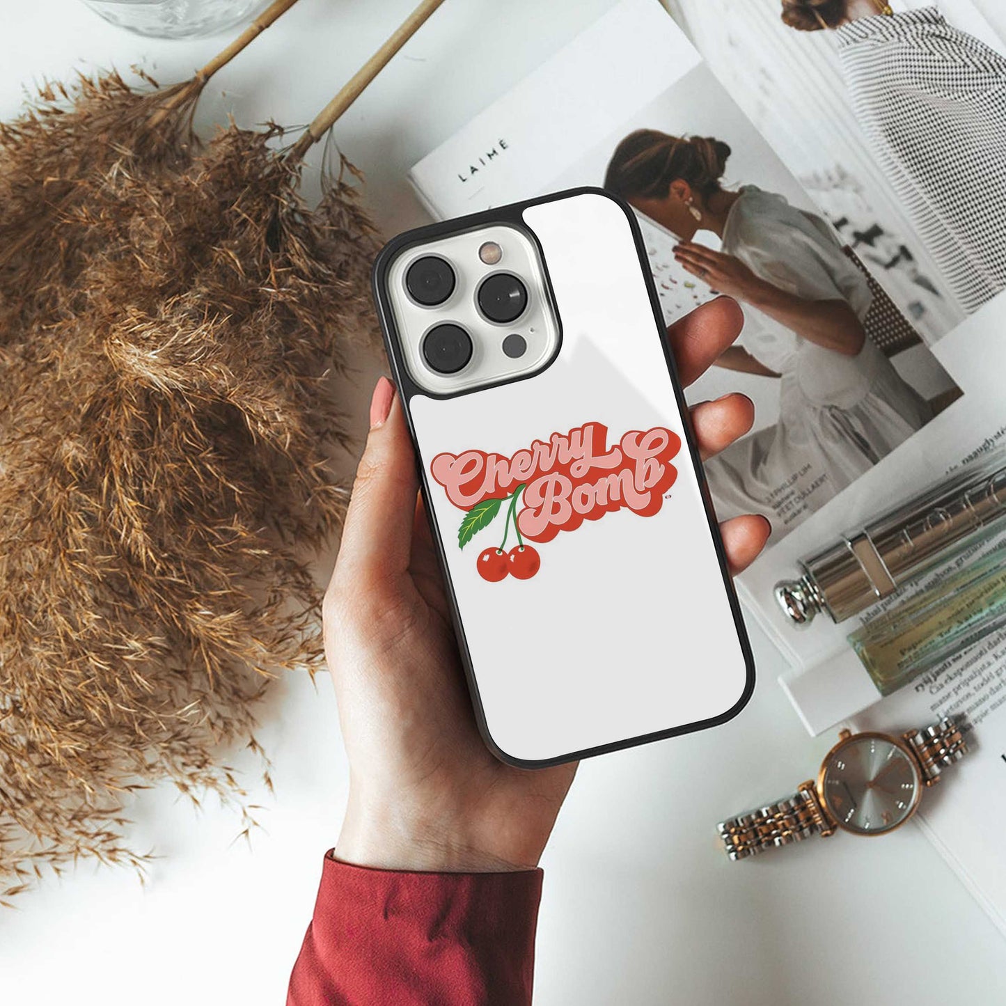 Cherry Bomb Phone Case for Iphone 16 | Glass Case