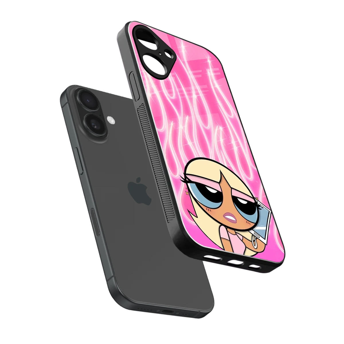 Chic Blaze sleek iphone 16 plus cover with tempered glass back and TPU edges
