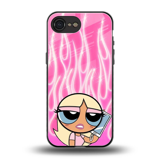 Chic Blaze back phone cover | glass case for iphone 16e