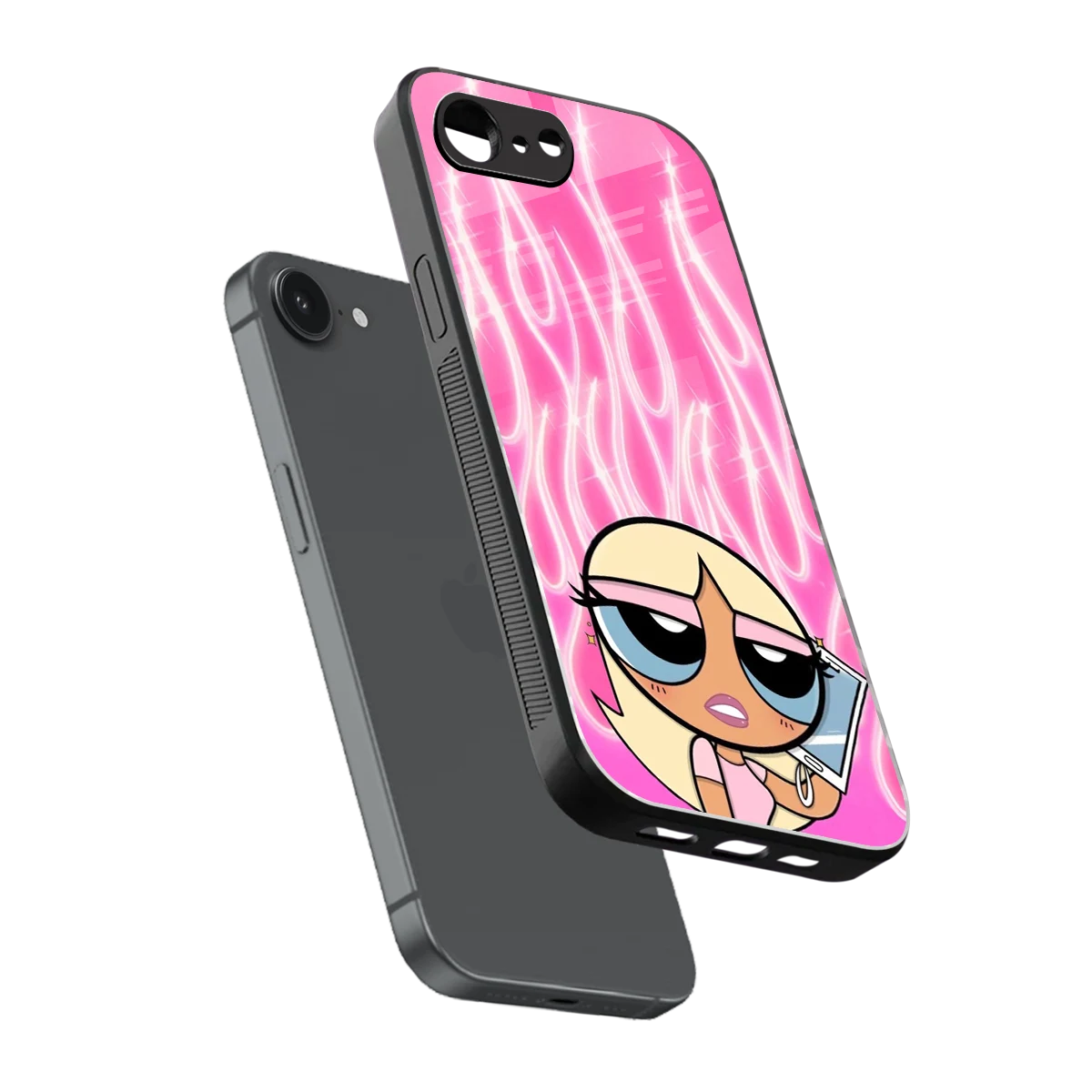 Chic Blaze sleek iphone 16e cover with tempered glass back and TPU edges