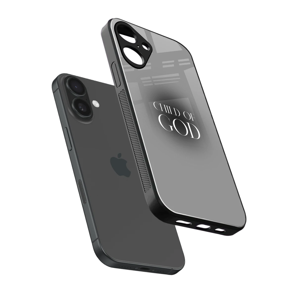 Child Of God sleek iphone 16 plus cover with tempered glass back and TPU edges