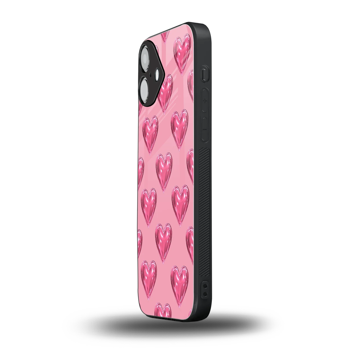 Chrome Blush iphone 16 plus mobile cover | shockproof glass phone case