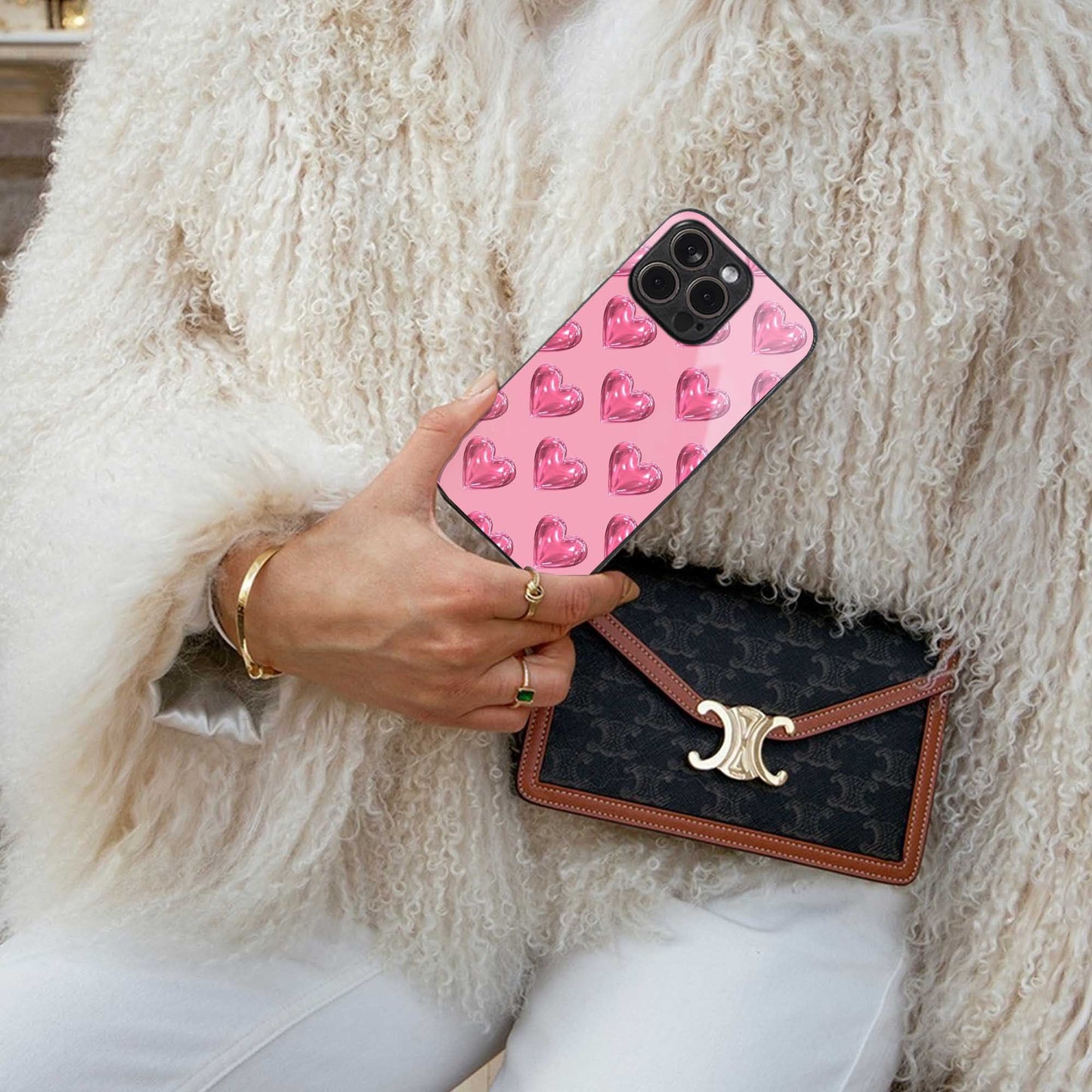 Chrome Blush Phone Case for Iphone 16 | Glass Case