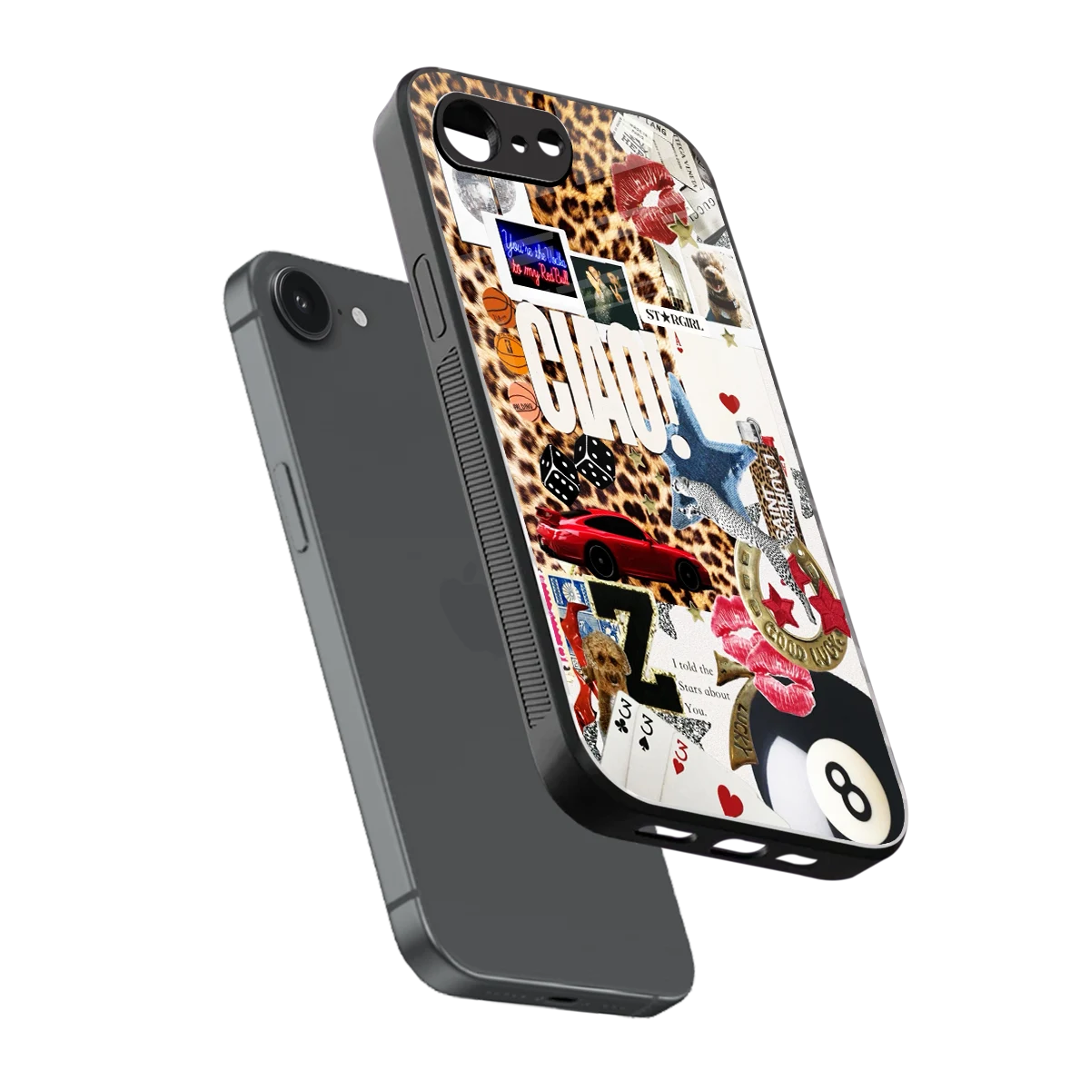Ciao Luxe sleek iphone 16e cover with tempered glass back and TPU edges