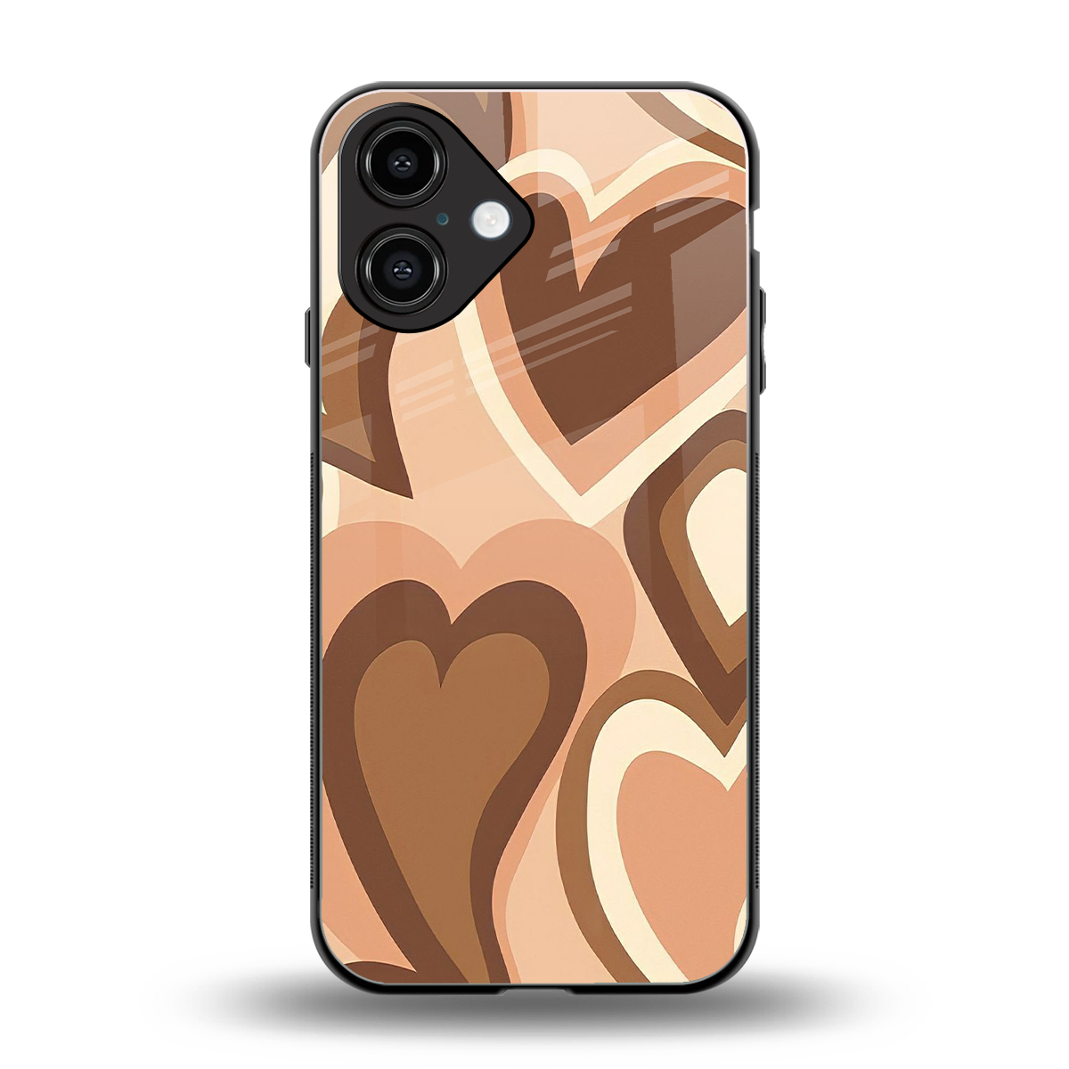 Cocoa Heartbeat Phone Case for Iphone 16 | Glass Case