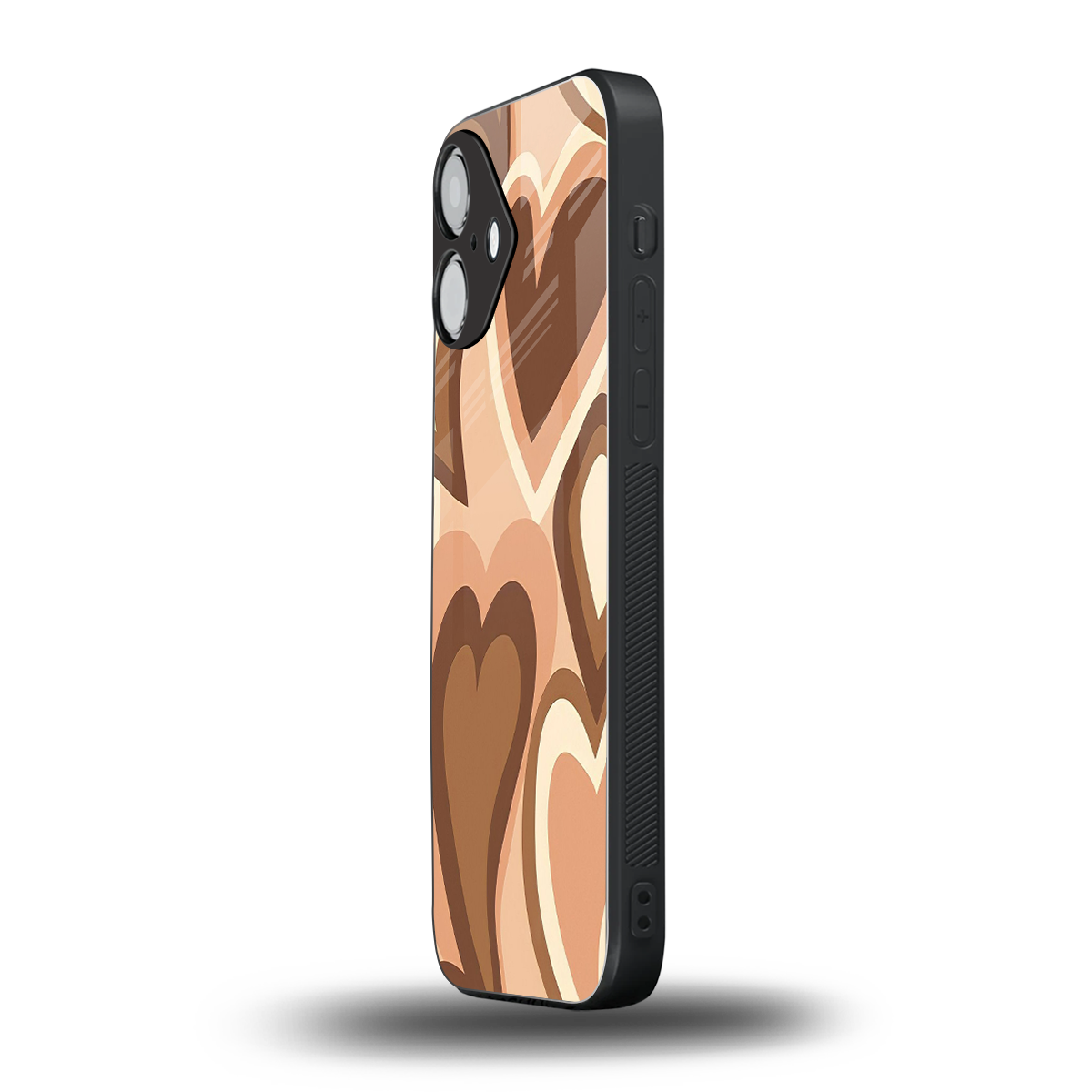 Cocoa Heartbeat Phone Case for Iphone 16 | Glass Case