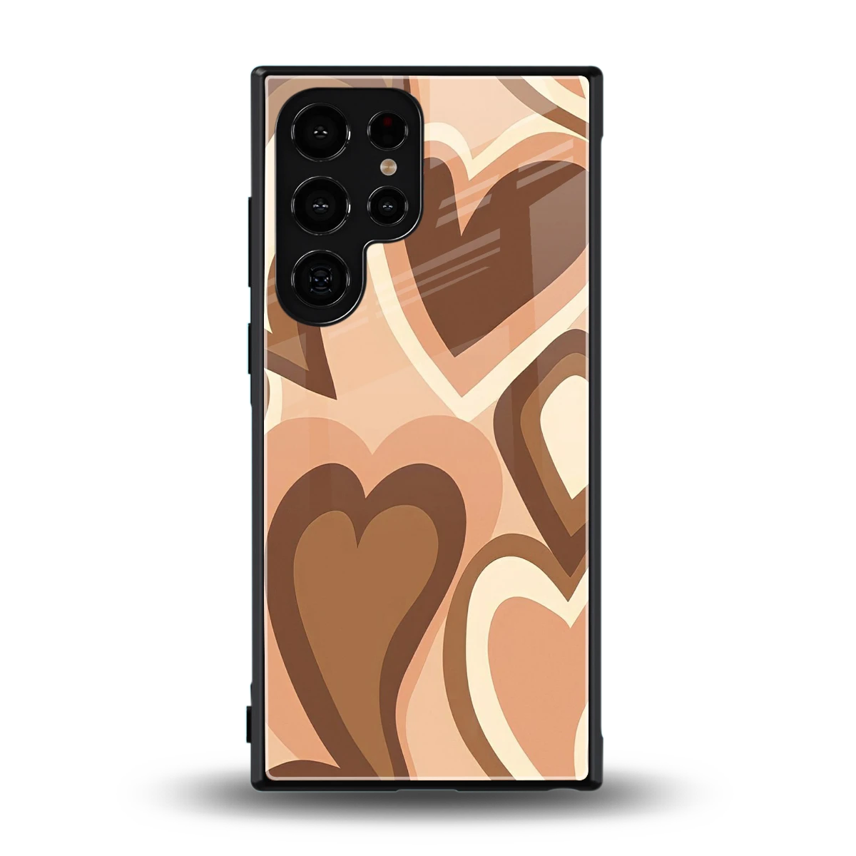 Cocoa Heartbeat back phone cover | glass case for samsung galaxy s24 ultra