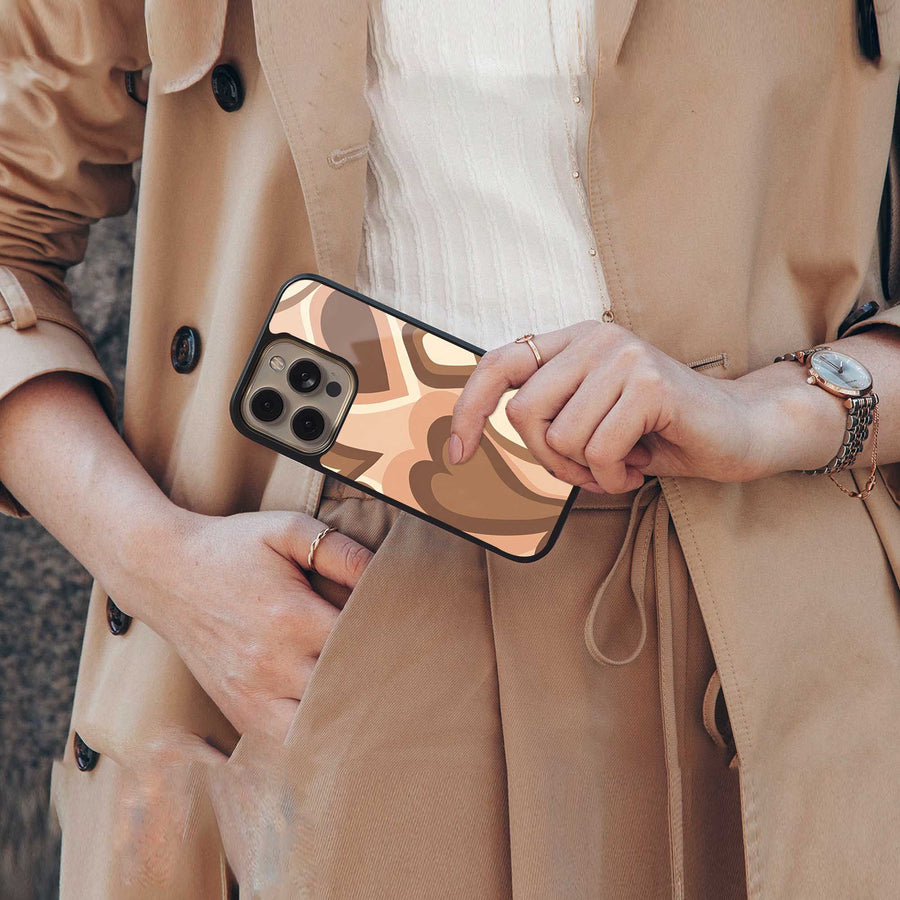 Cocoa Heartbeat Phone Case for Samsung Galaxy S23 Plus | Glass Case