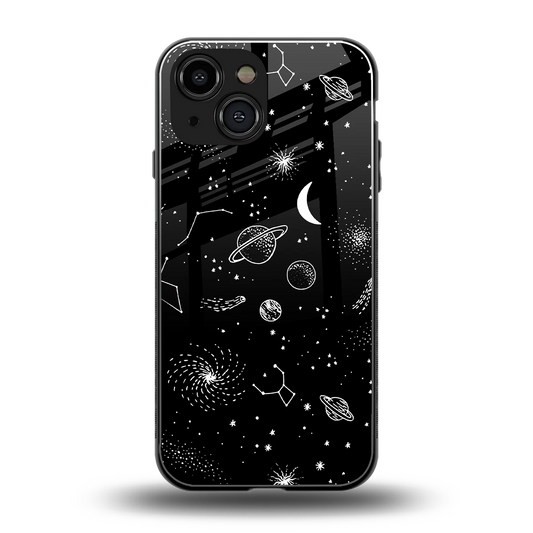 Cosmic Dreams back phone cover | glass case for iphone 13 mini