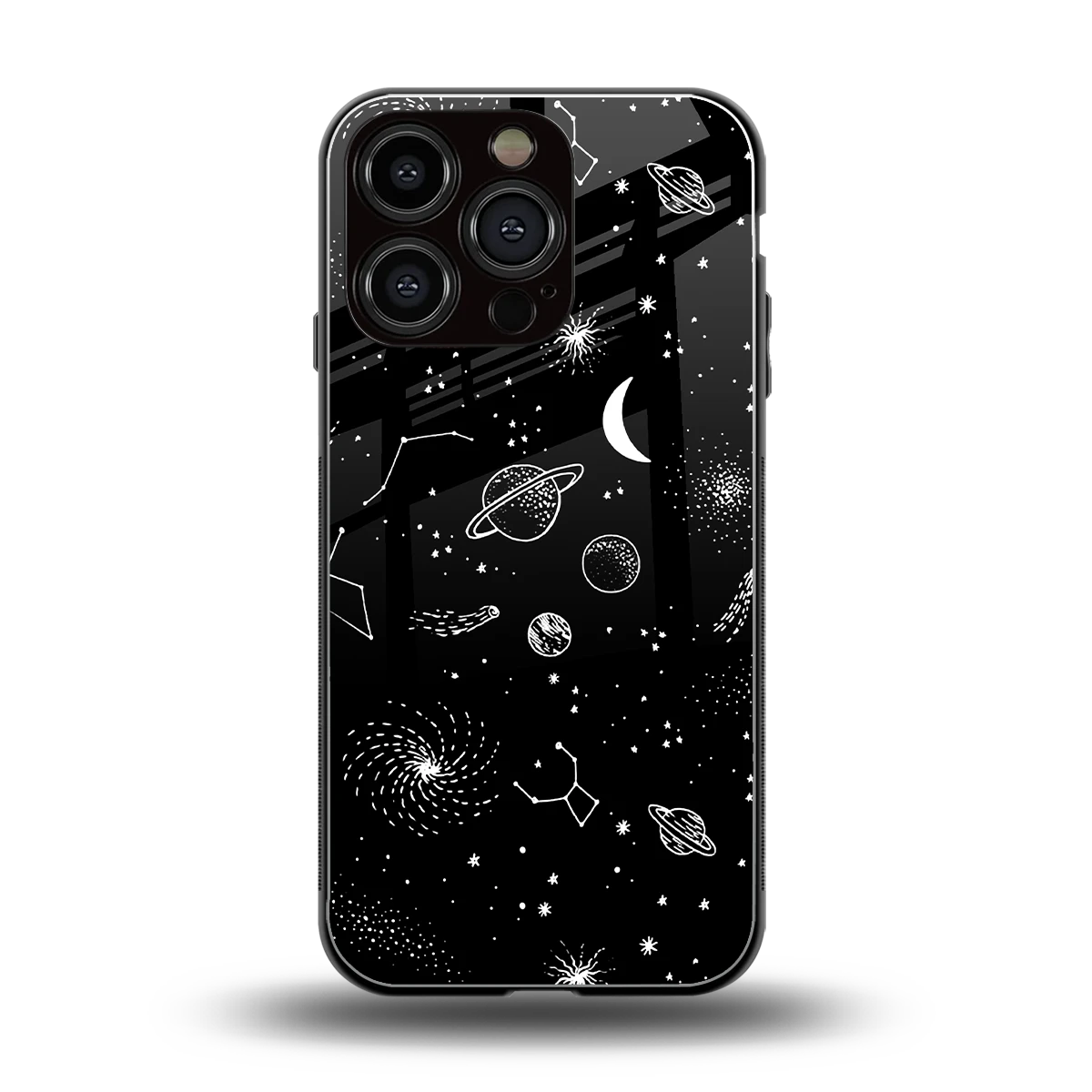 Cosmic Dreams back phone cover | glass case for iphone 16 pro