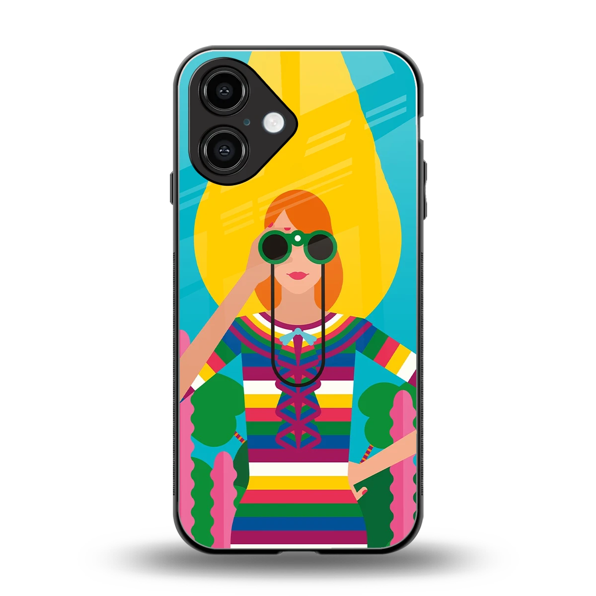 Cosmic Explorer back phone cover | glass case for iphone 16