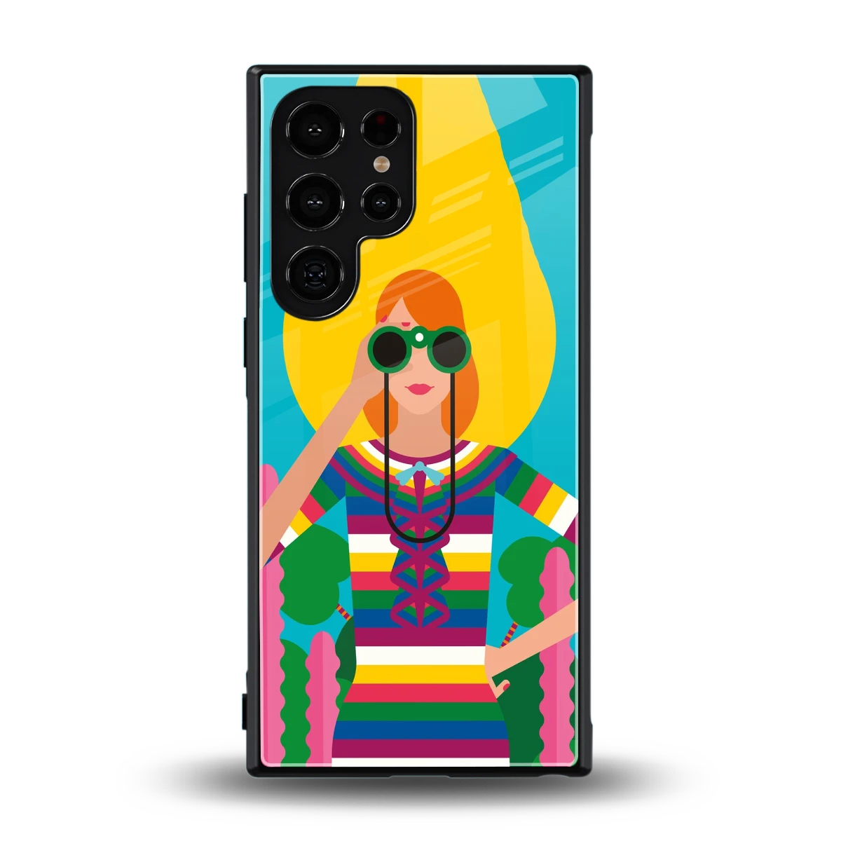 Cosmic Explorer back phone cover | glass case for samsung galaxy s24 ultra