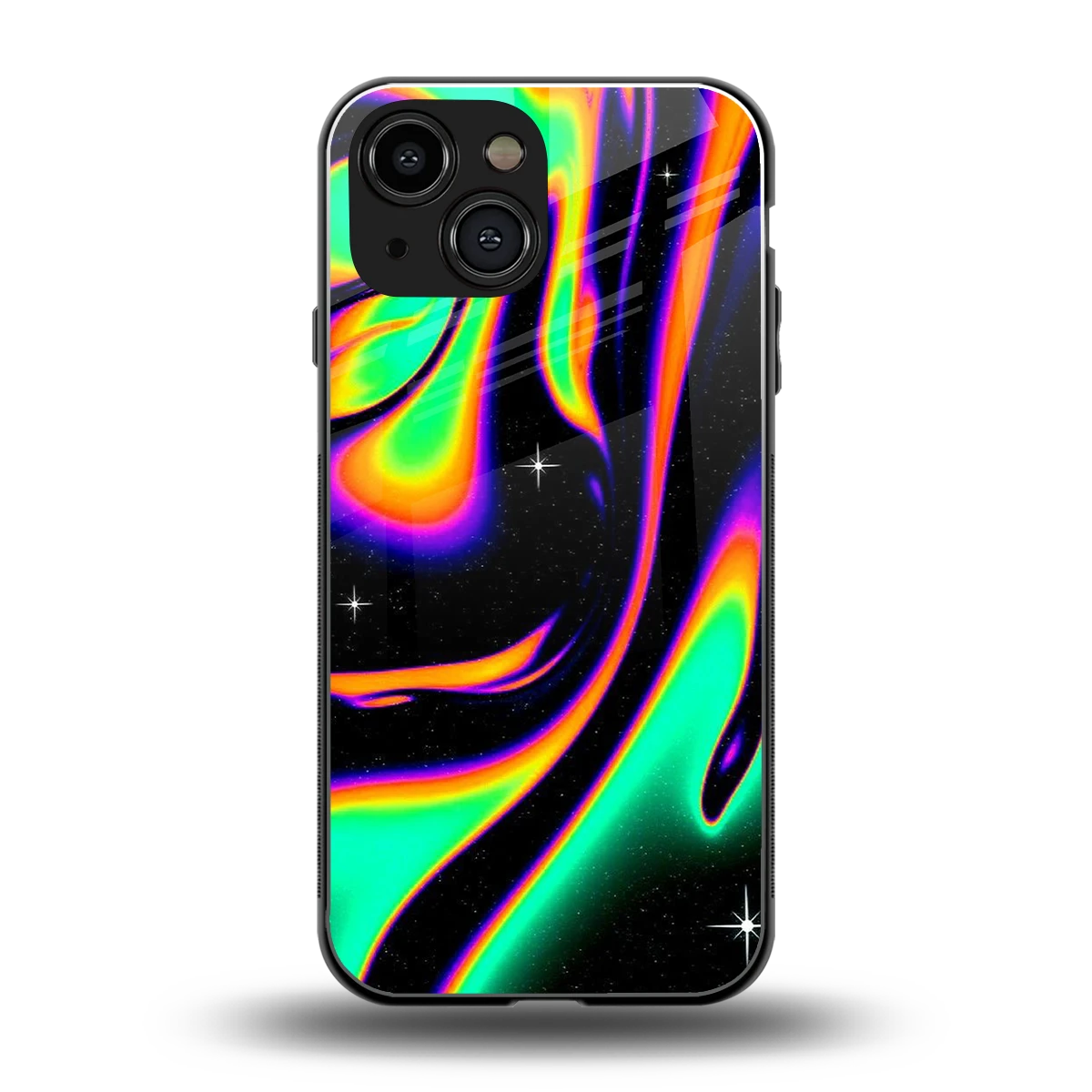 Cosmic Mirage back phone cover | glass case for iphone 13 mini