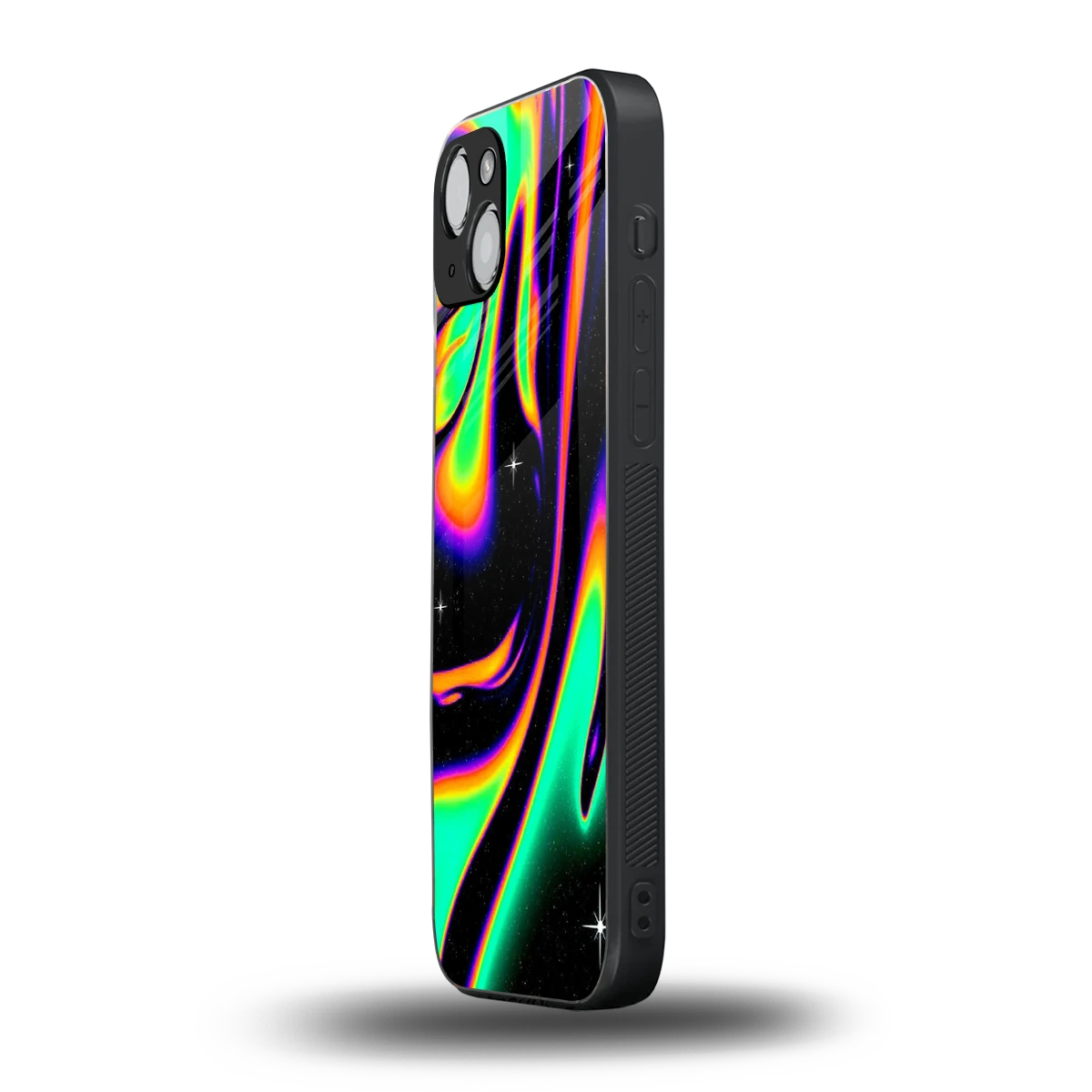 Cosmic Mirage iphone 14 plus mobile cover | shockproof glass phone case