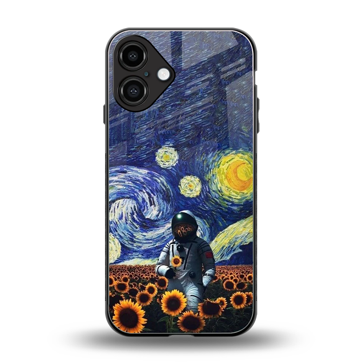 Cosmic Night back phone cover | glass case for iphone 16 plus