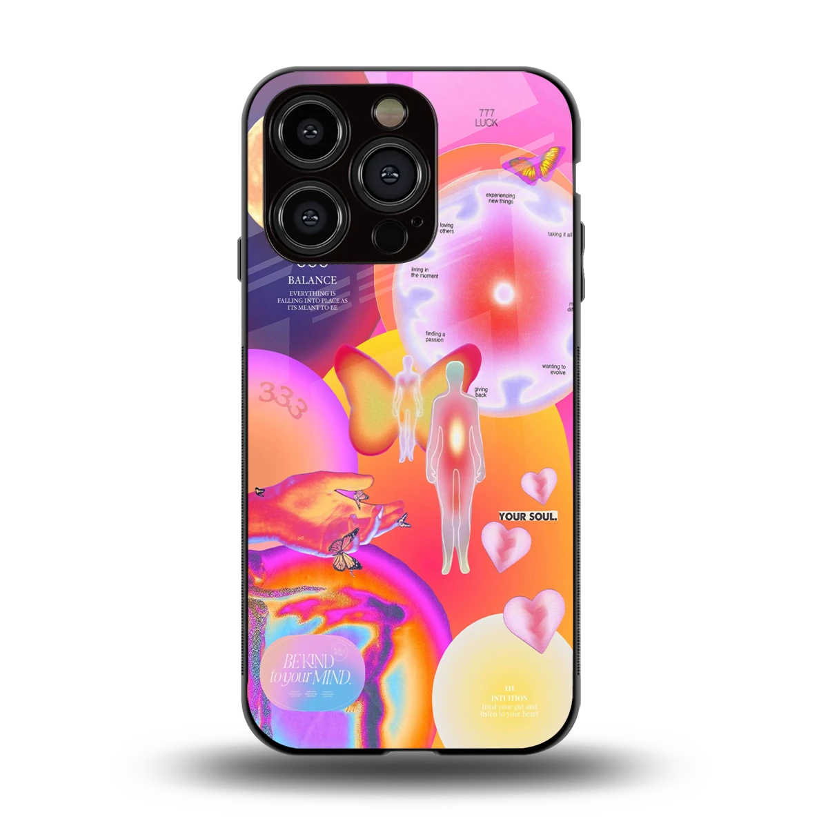 Cosmic Trinity back phone cover | glass case for iphone 13 pro
