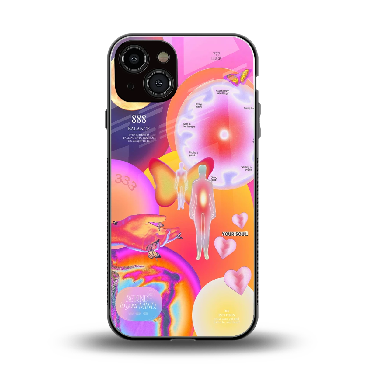 Cosmic Trinity back phone cover | glass case for iphone 13