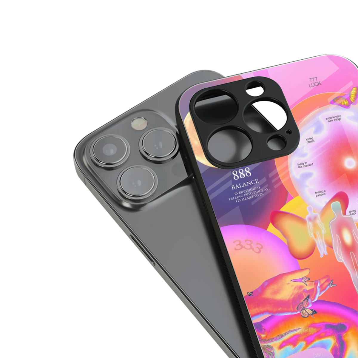Cosmic Trinity Phone Case for Iphone 16 | Glass Case
