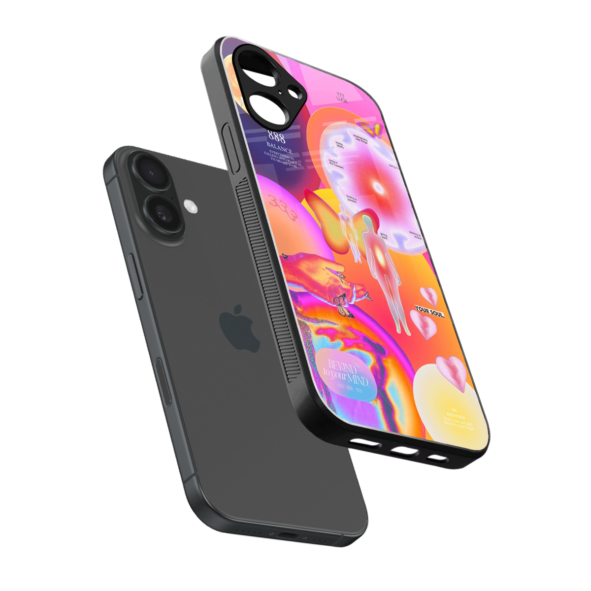 Cosmic Trinity Phone Case for Iphone 16 | Glass Case
