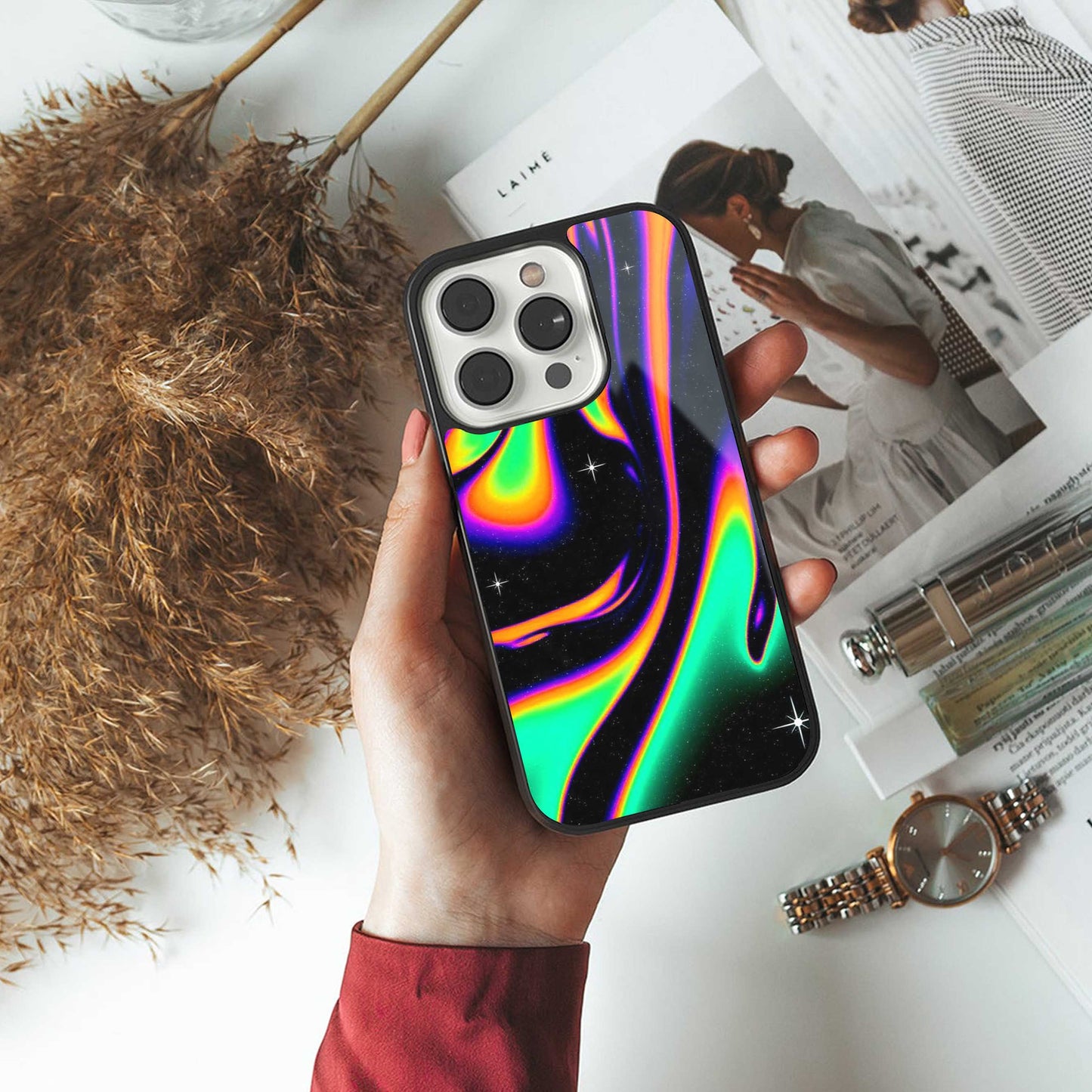 Cosmic Mirage Phone Case for Iphone 16 | Glass Case