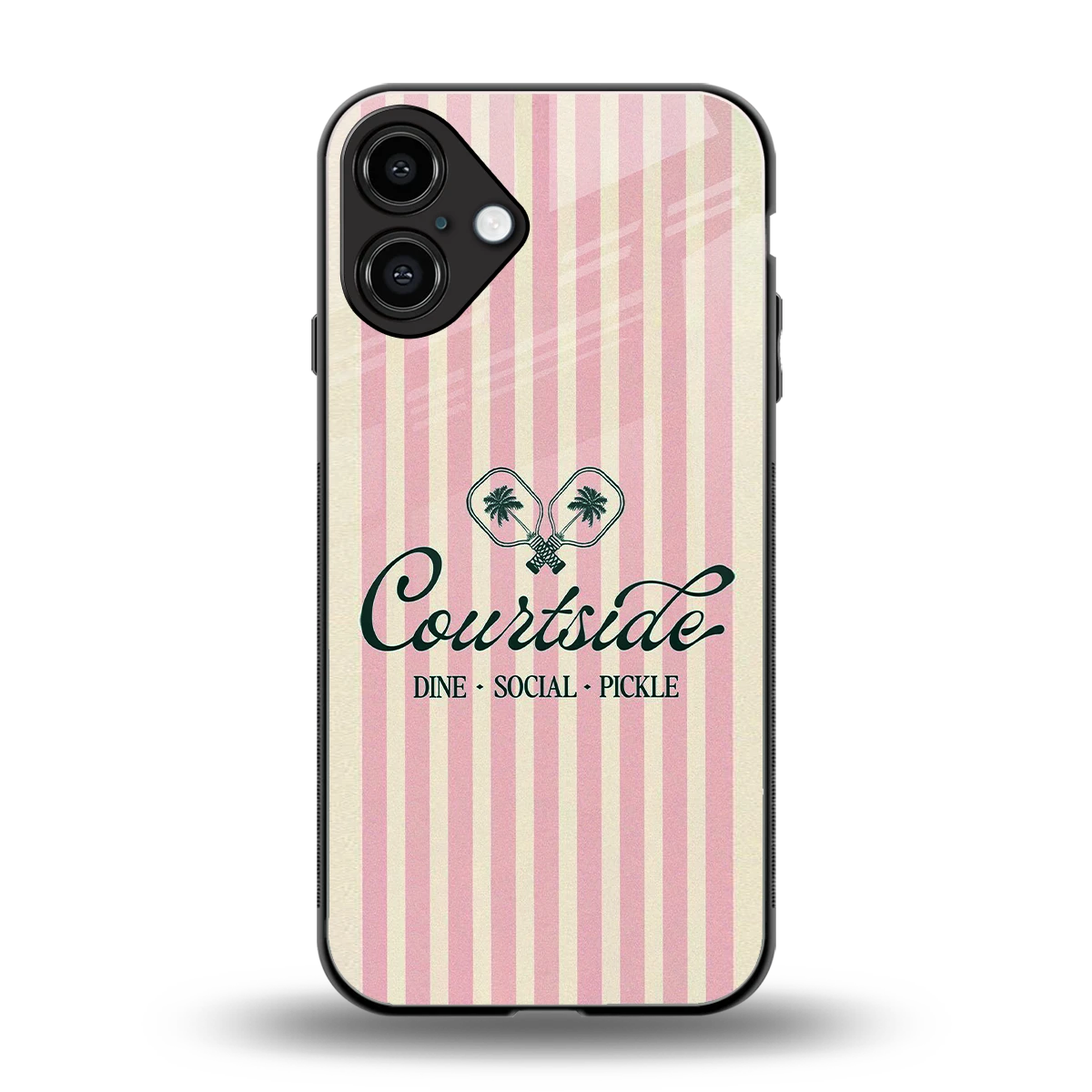 Courtside back phone cover | glass case for iphone 16 plus