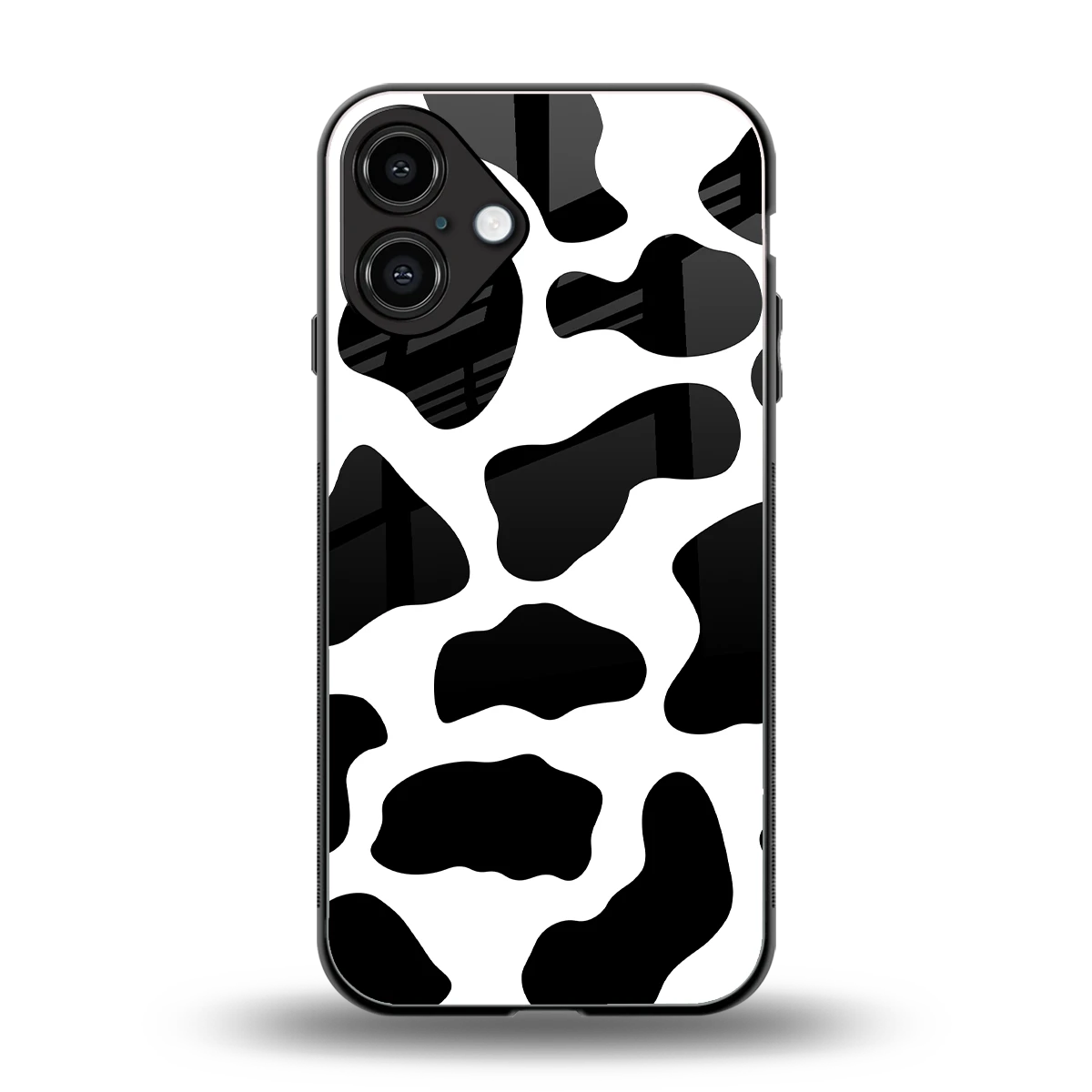Cow Fur back phone cover | glass case for iphone 16 plus