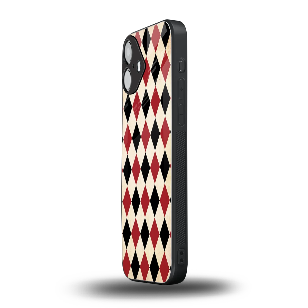 Crimson Edge iphone 16 plus mobile cover | shockproof glass phone case