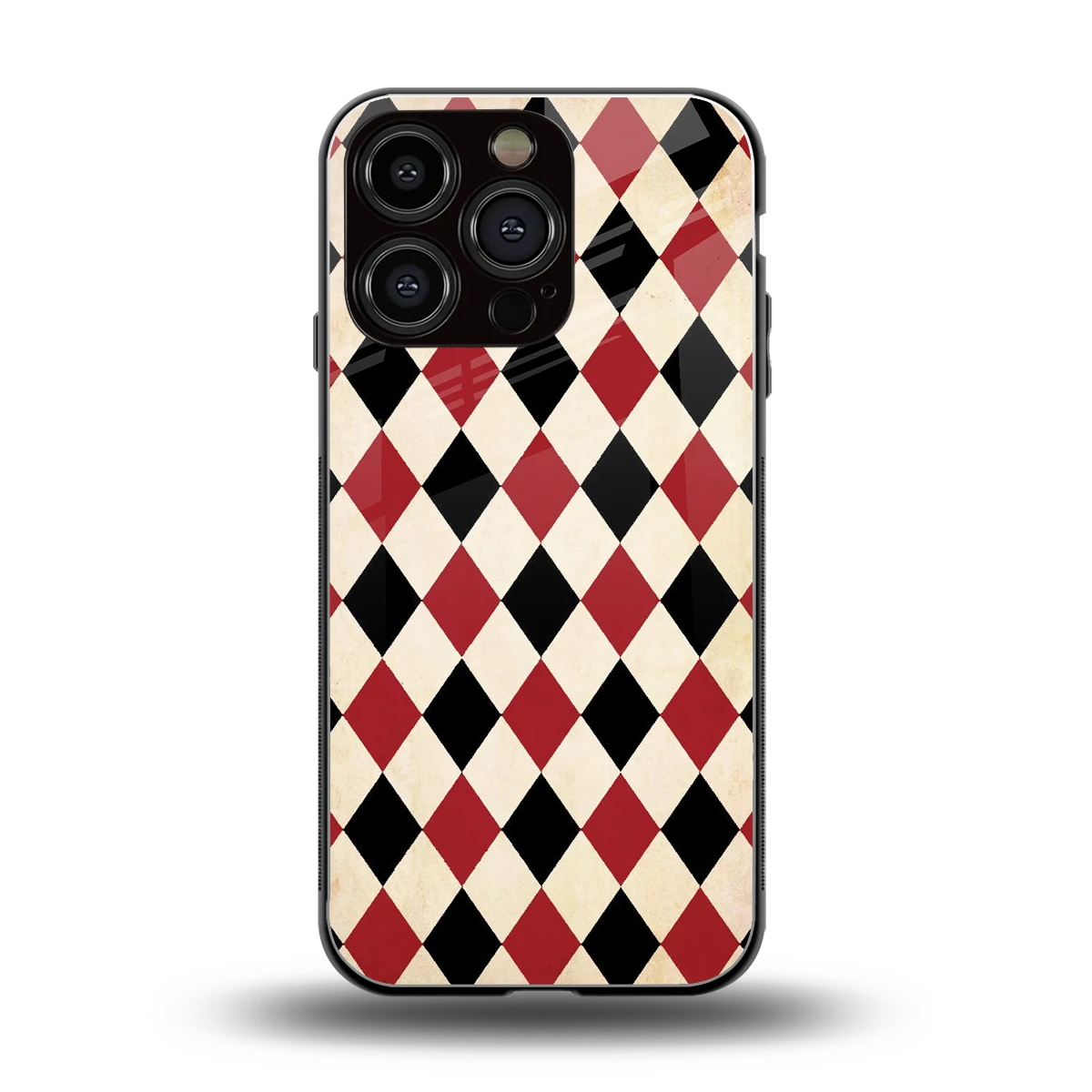 Crimson Edge back phone cover | glass case for iphone 16 pro
