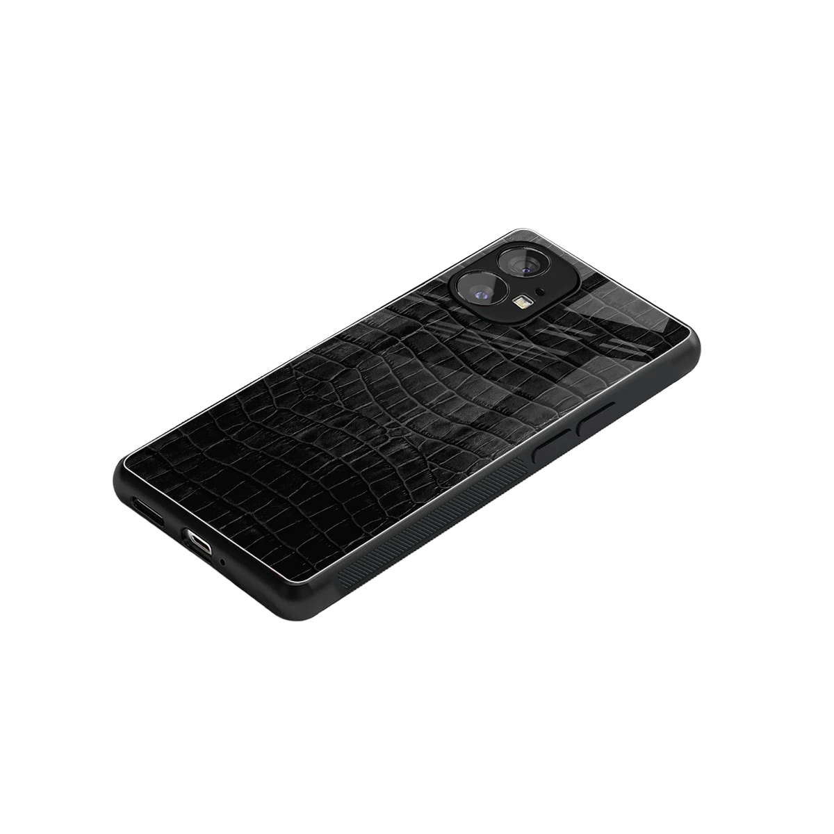 Croco Black stylish phone case for nothing phone 1 | glossy glass and slim fit