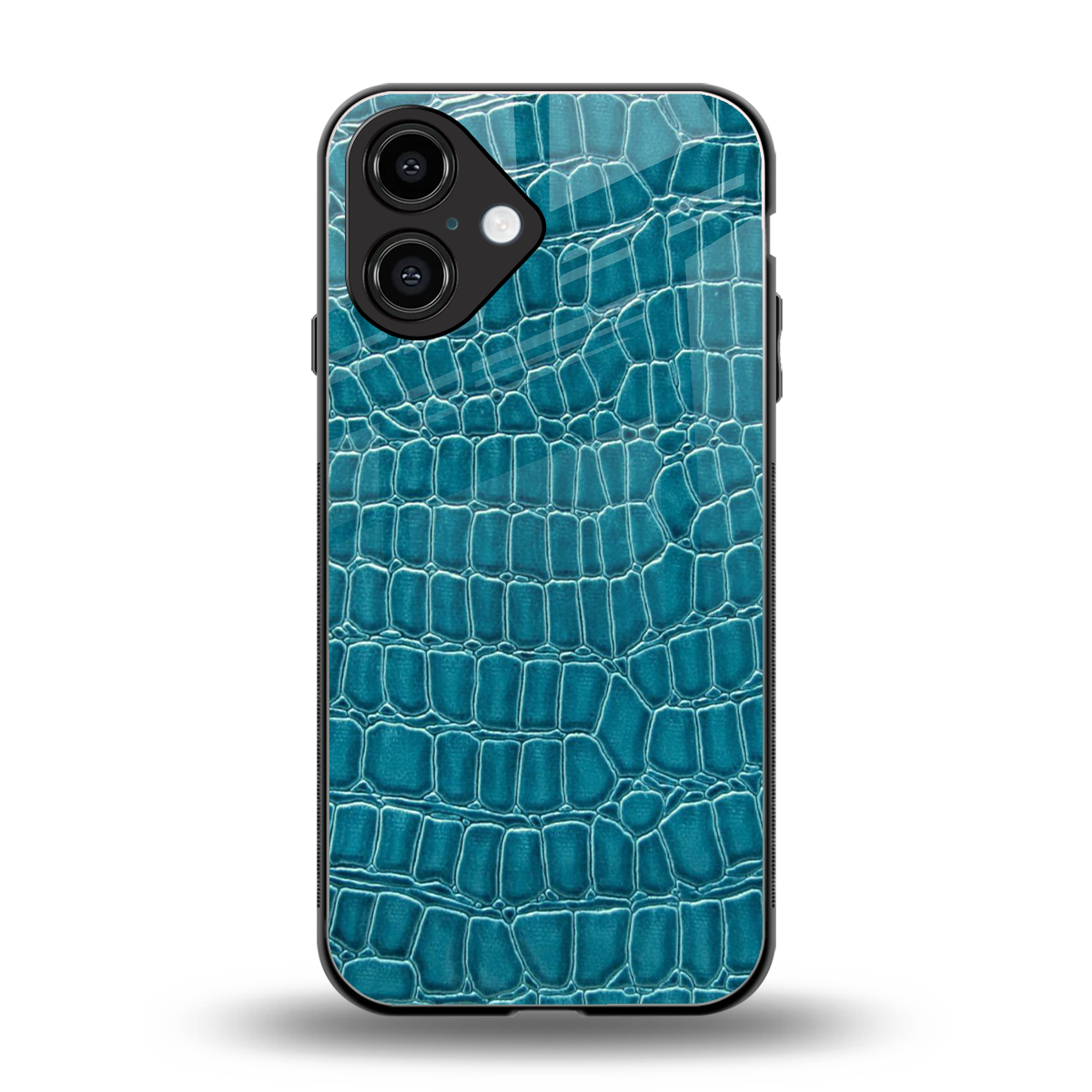 Croco Blue Phone Case for Iphone 16 | Glass Case