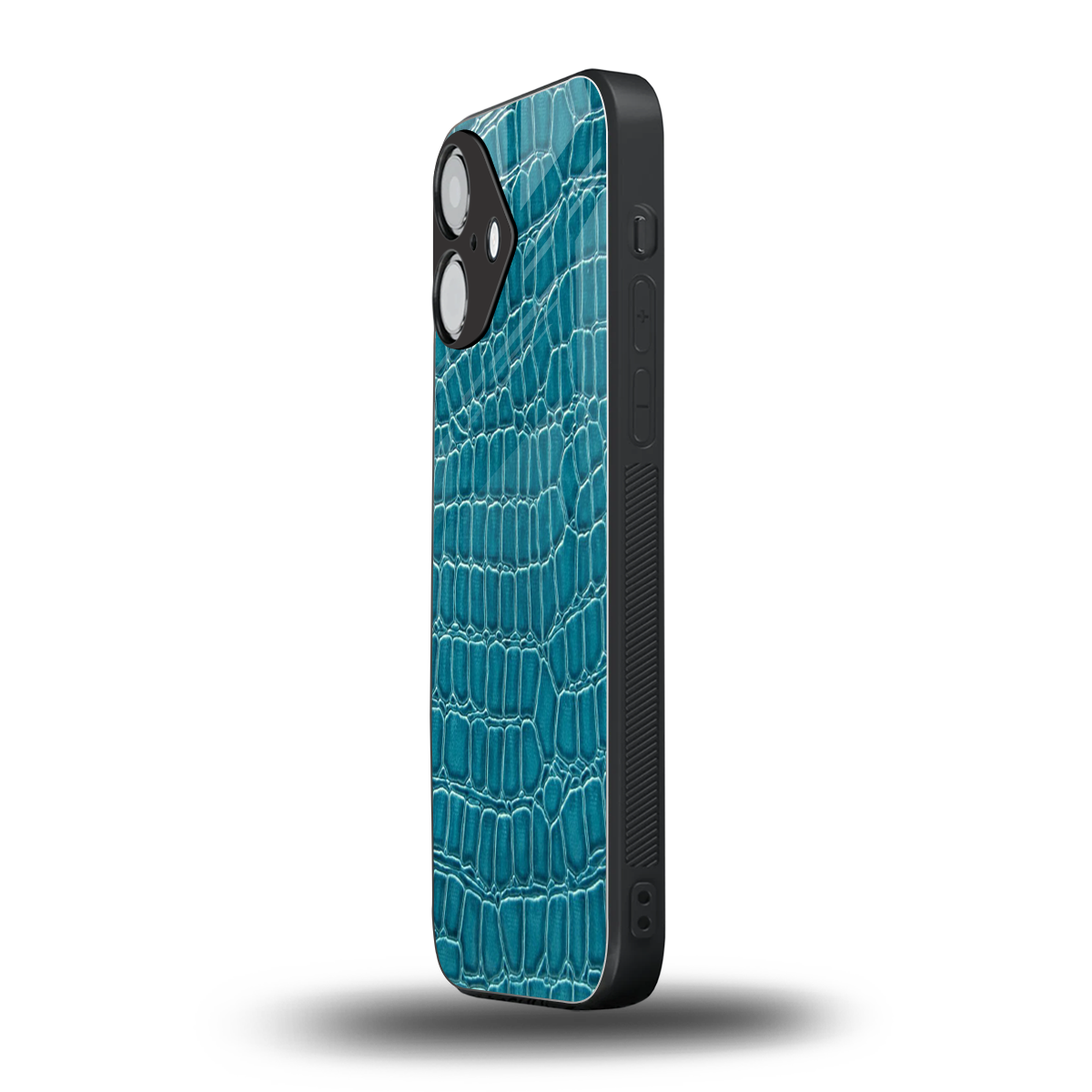 Croco Blue Phone Case for Iphone 16 | Glass Case