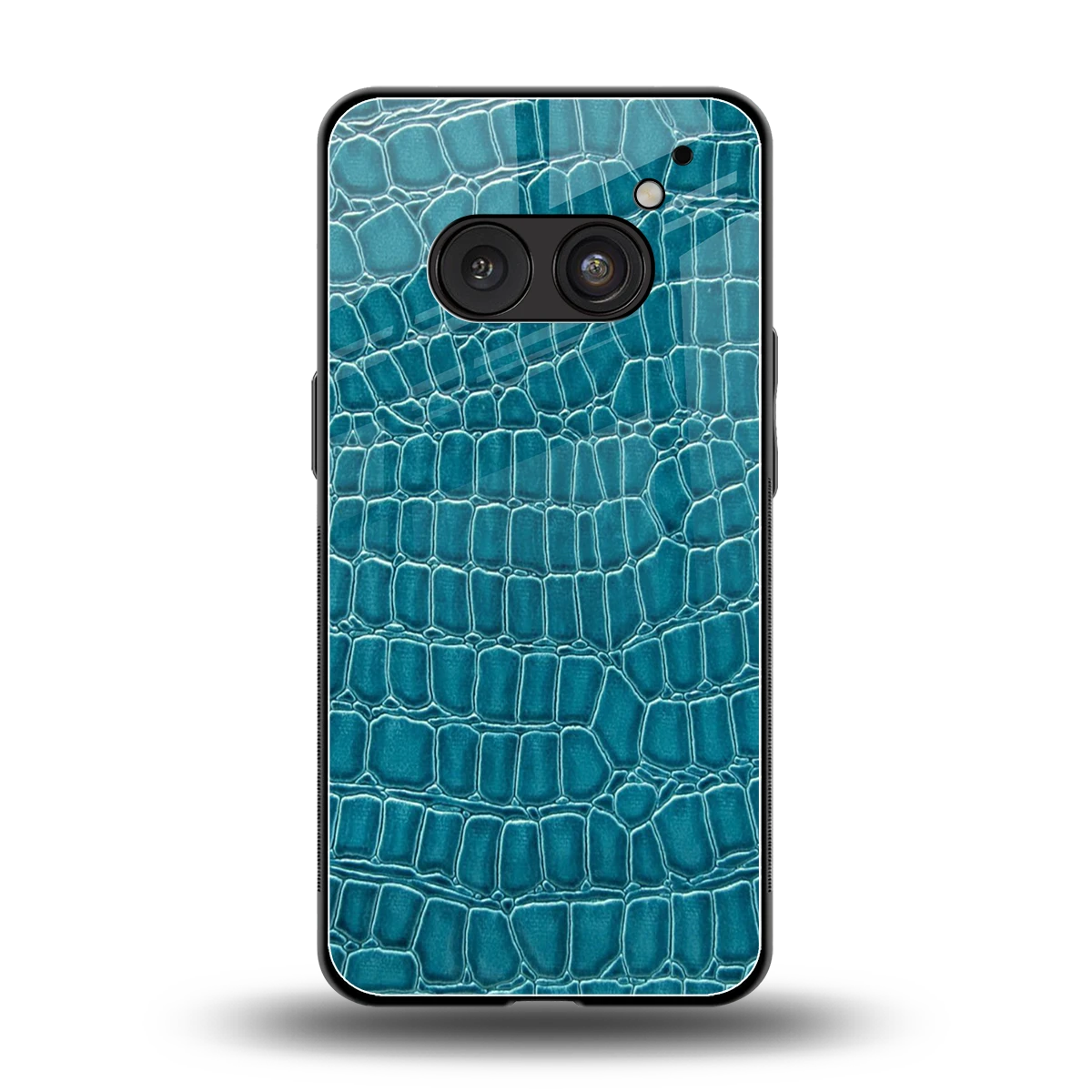 Croco Blue back phone cover | glass case for nothing phone 2a