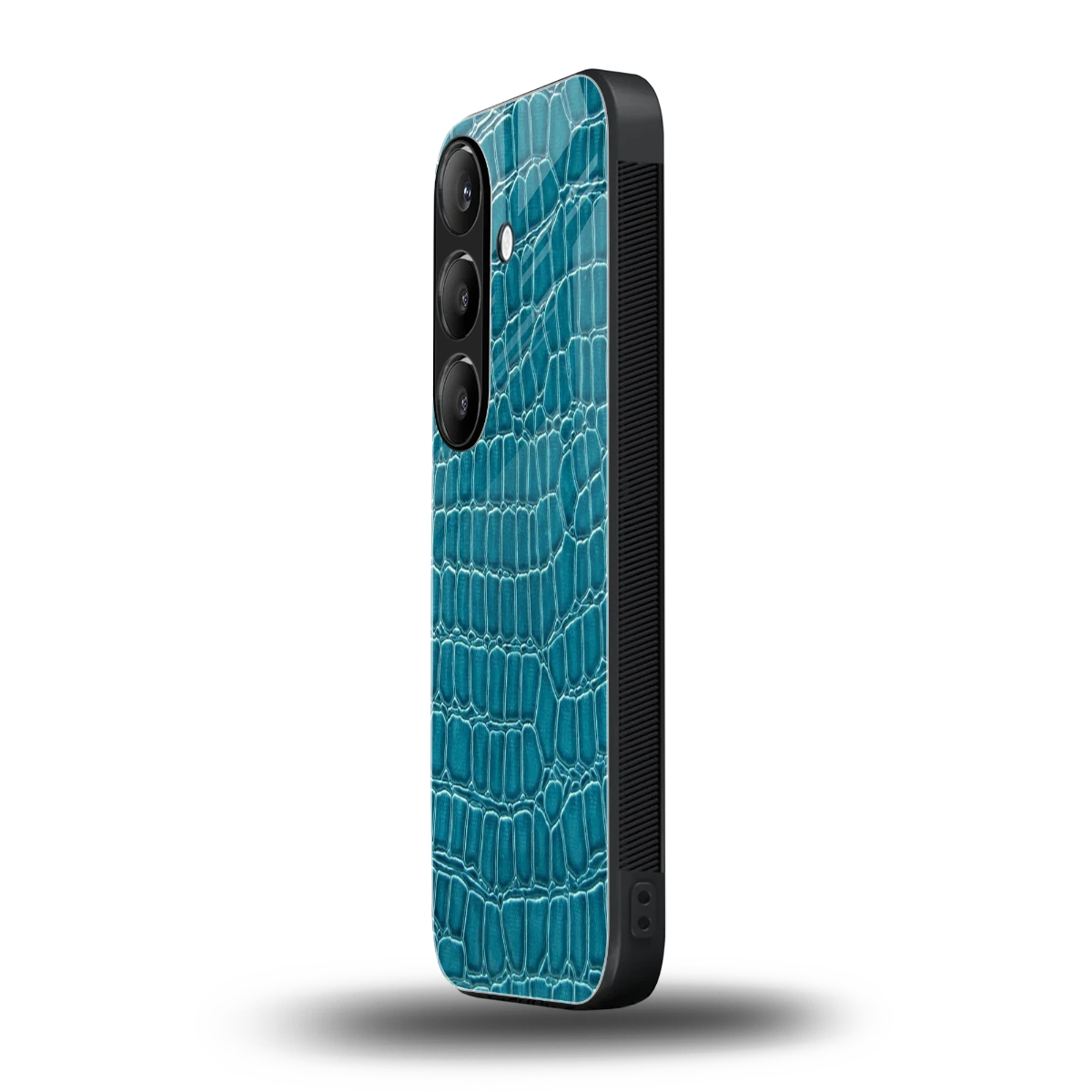 Croco Blue samsung galaxy s24 mobile cover | shockproof glass phone case