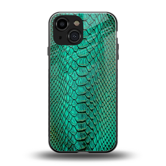 Croco Emerald back phone cover | glass case for iphone 13 mini