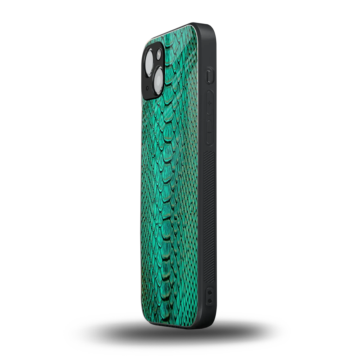 Croco Emerald iphone 14 plus mobile cover | shockproof glass phone case
