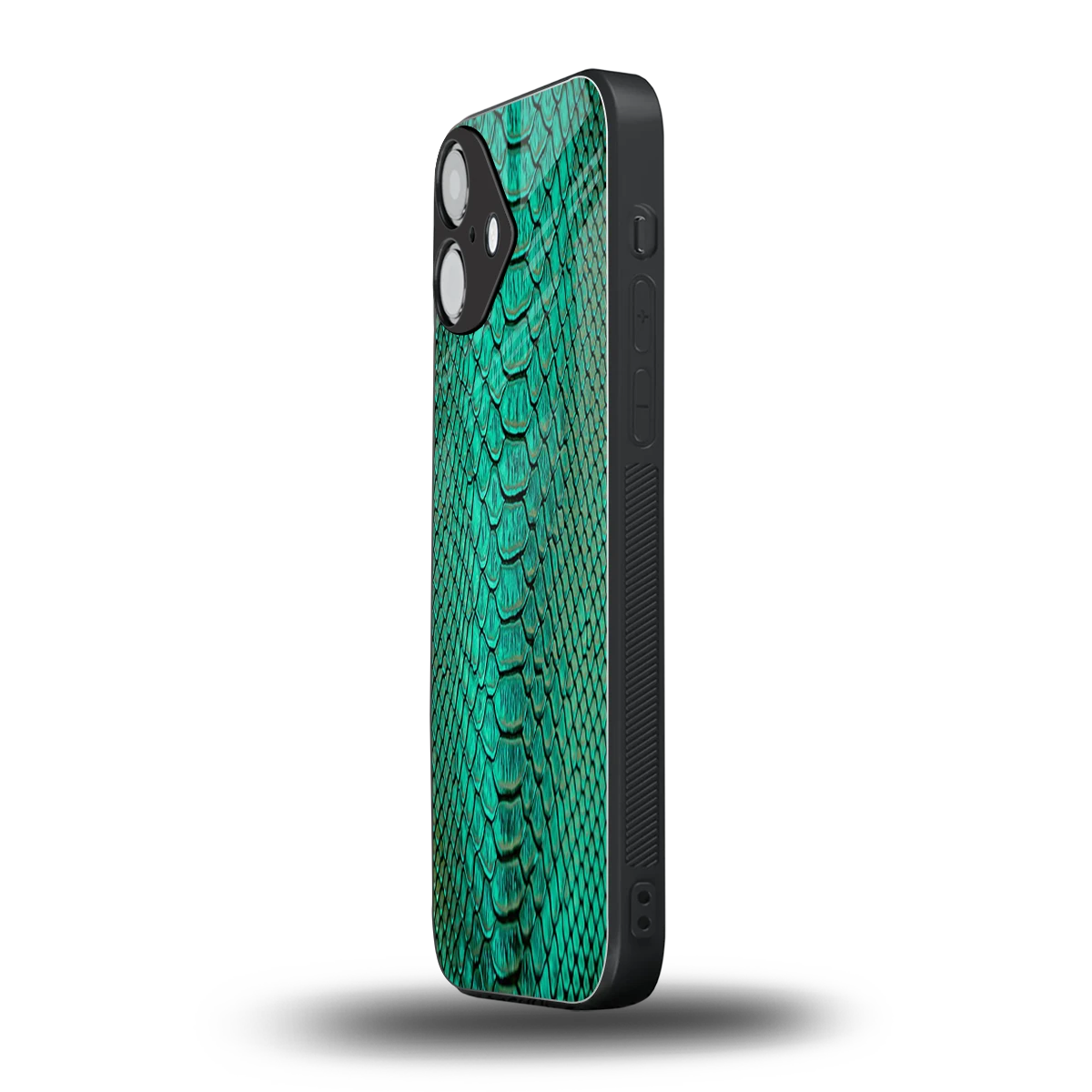 Croco Emerald iphone 16 plus mobile cover | shockproof glass phone case