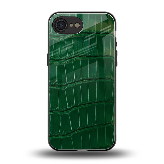 Croco Green back phone cover | glass case for iphone 16e