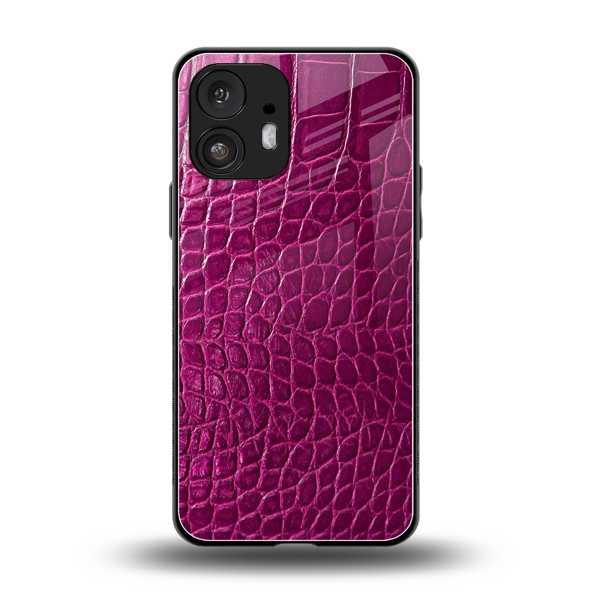 Croco Pink back phone cover | glass case for nothing phone 2