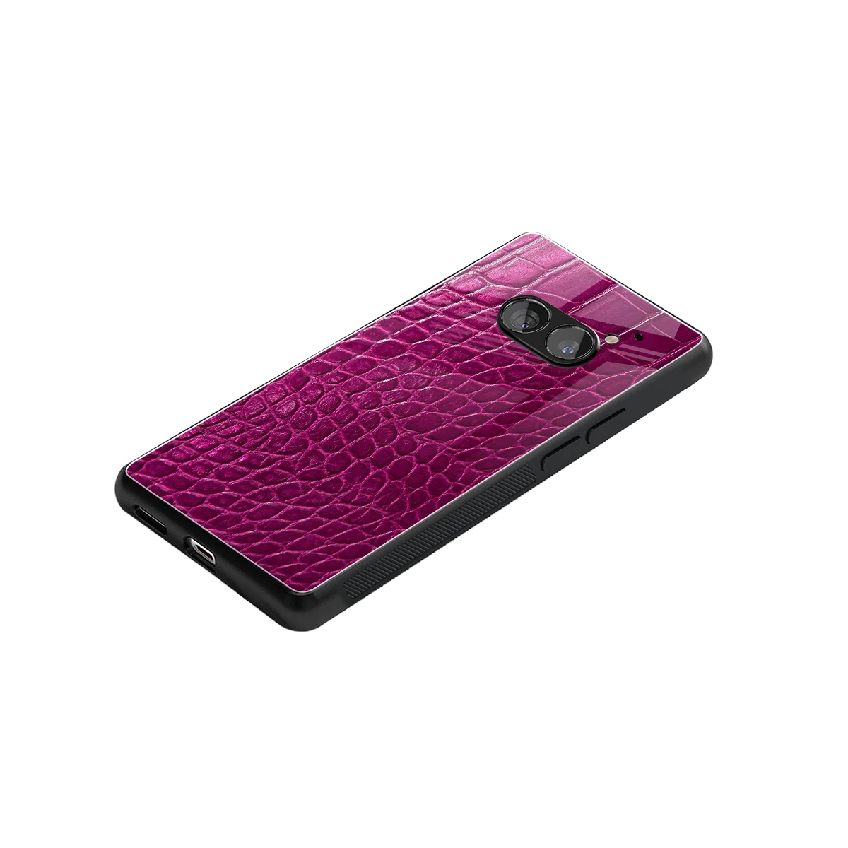 Croco Pink stylish phone case for nothing phone 2a | glossy glass and slim fit