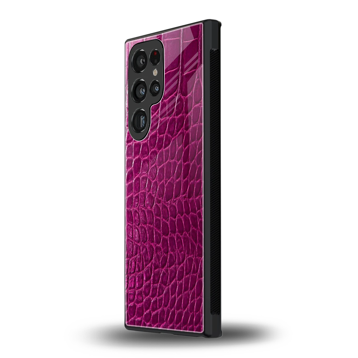 Croco Pink samsung galaxy s24 ultra mobile cover | shockproof glass phone case